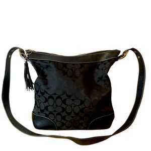 COACH SIGNATURE HOBO 6346 JACQUARD DUFFEL ￼ shoulder bag, Crossbody tote